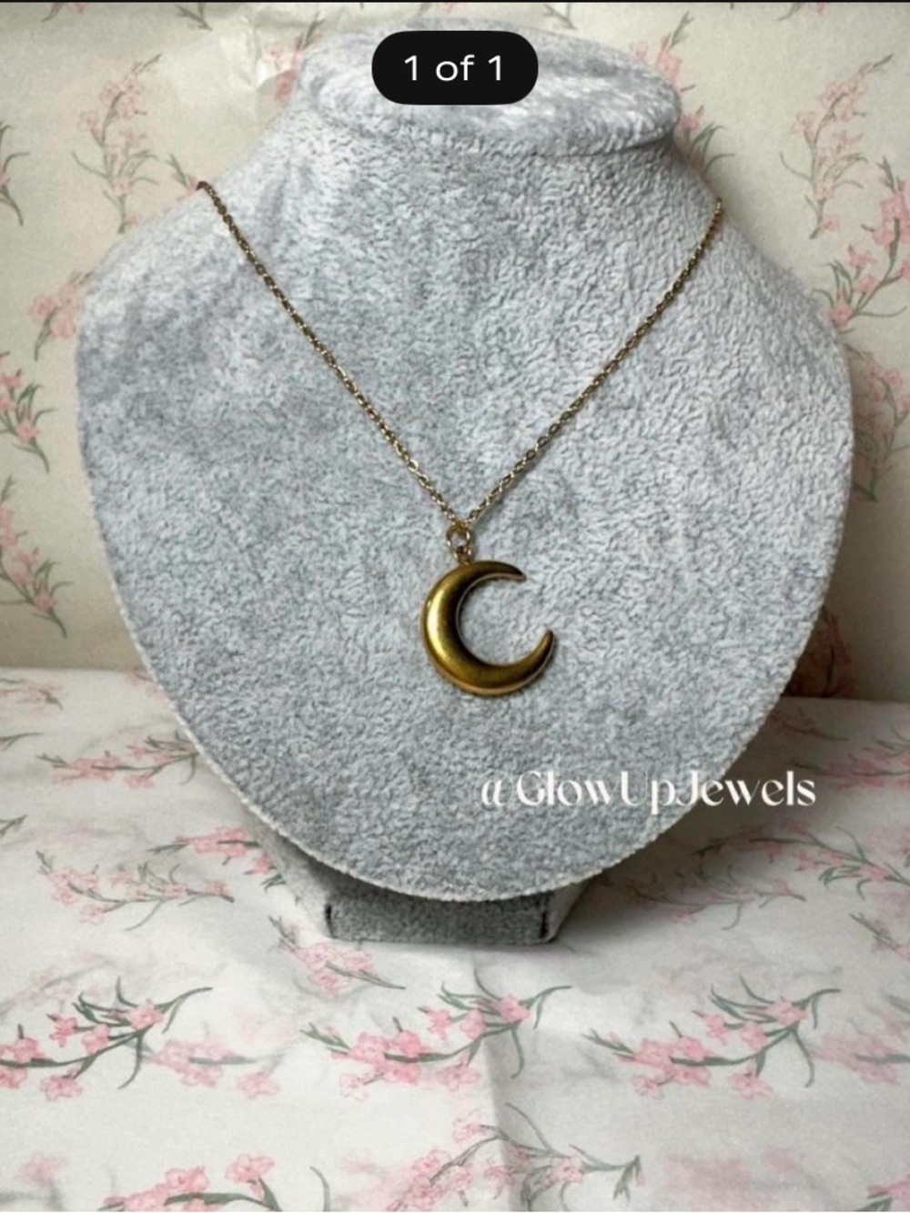 Gold Crescent Moon Necklace